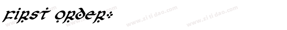 First Order字体转换